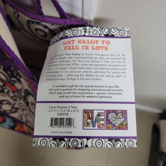 Brighton NWT  Love Groove ll Canvas Tote - Picture 5 of 16